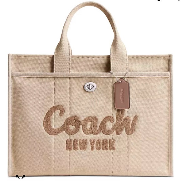 COACH NWT Cargo Extra-Large Canvas Dark Natural Tote Bag 42 - Picture 7 of 10